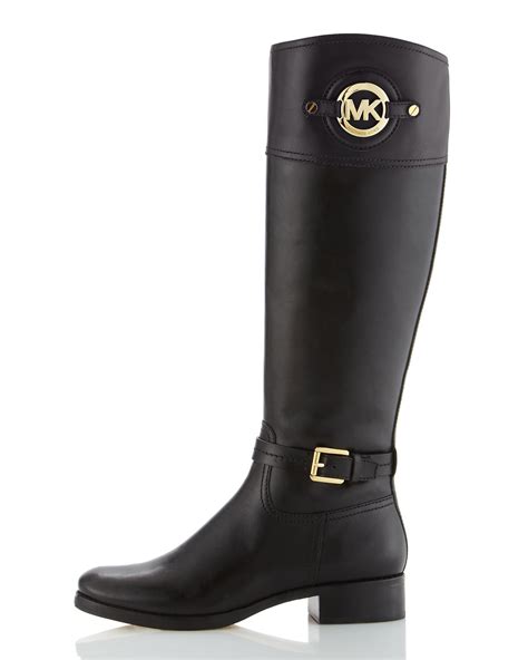 michael kors black riding boots